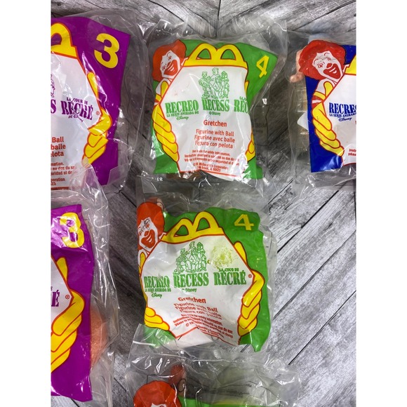 McDonalds Recess Figurines Vince Gretchen School Teacher Lot 6 Toys Prizes Gift - Picture 2 of 6